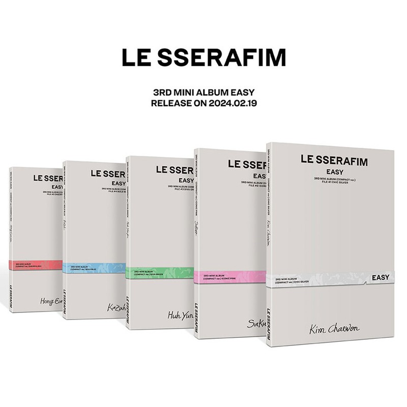 LE SSERAFIM [EASY] 3rd Mini Album COMPACT Ver. / CD+Photo Book+2 Card+Lyric+GIFT