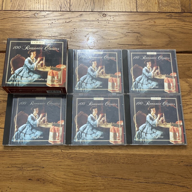 Vntg 100 Romantic Classics Most Beautiful Melodies Of All Time 5 CD Set