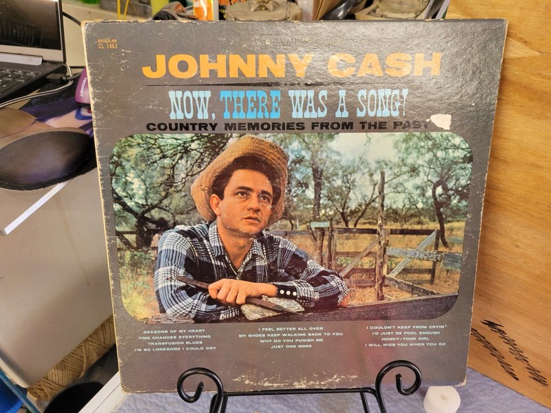 JOHNNY CASH NOW THERE WAS A SONG COLUMBIA RECORDS CL 1463 VG+ ULTRASONIC CLEANED