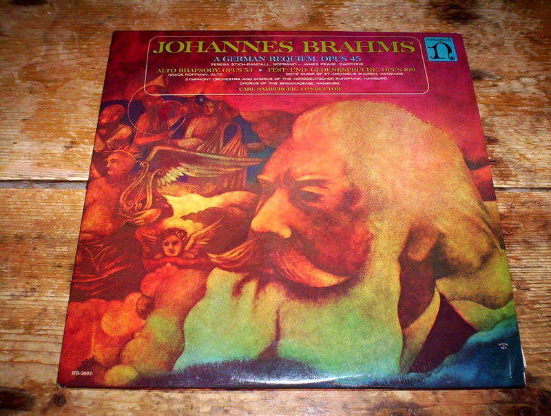 BRAHMS A German Requiem / Alto Rhapsody, Bamberger Nonesuch HB-3003 2 LP NM-