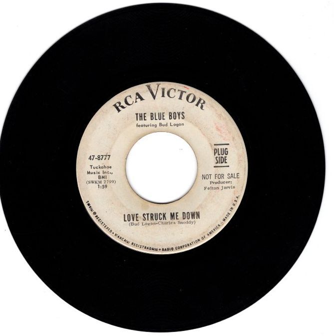 Blue Boys w/ Bud Logan – Love Struck Me down / Pin A Tail on the Donkey 7″ 45