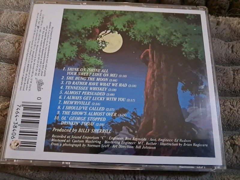 George Jones Shine On CD, 1982, Original Epic 10 Tracks Promo Has Punchole gallery