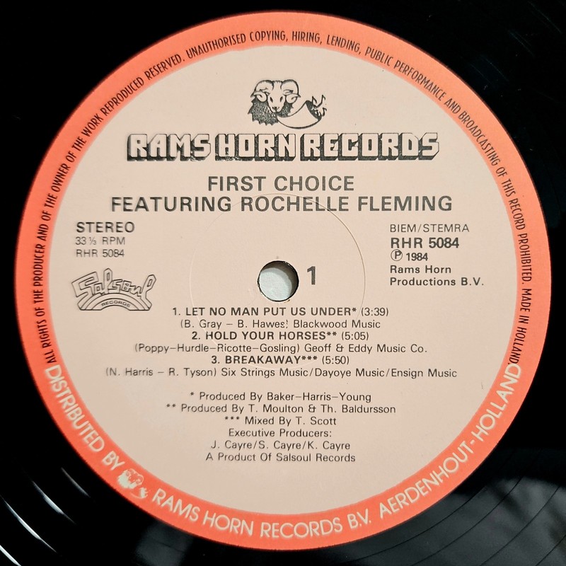 DISCO / HI-NRG - FIRST CHOICE FEATURING ROCHELLE FLEMING - ORIGINAL IMPORT LP gallery