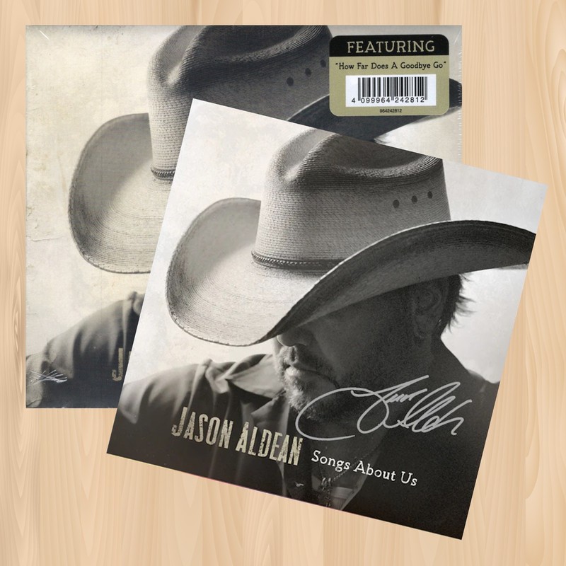 AUTOGRAPHED—- JASON ALDEAN Songs About Us CD How Far Does A Goodbye Go 0507