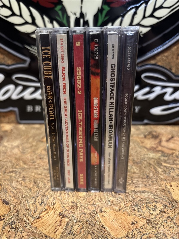 Rap Cd Lot Of 6 Slick Rick Ice-T Gang Starr Ghostface Killah Boogie Down Product