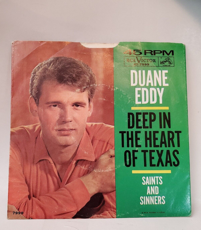 Duane Eddy DEEP IN THE HEART OF TEXAS (GREAT ROCK N ROLL 45/PS)#7999 PLAYS VG++