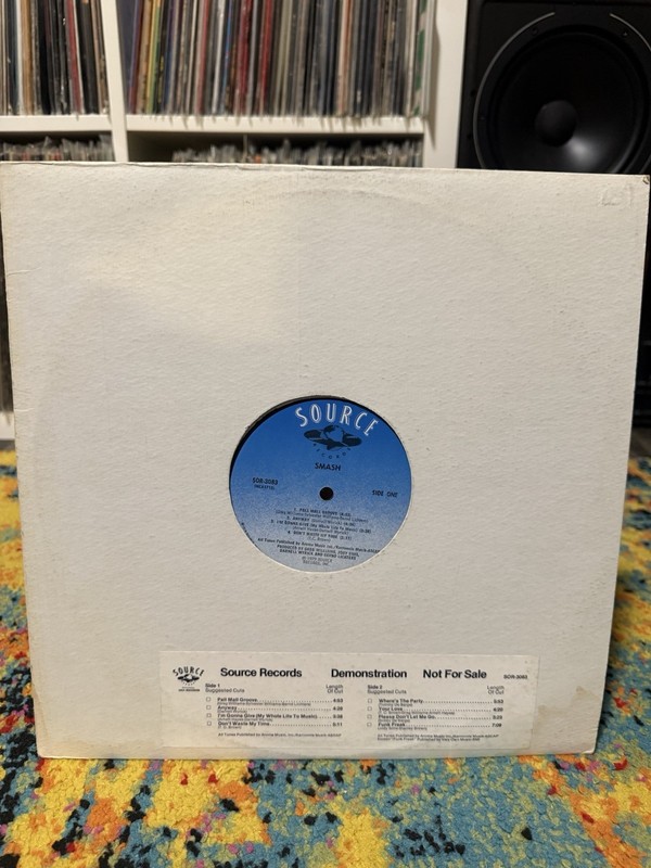 Smash Self-Titled Vinyl LP 1979 Source Records SOR-3083 – White Sleeve Promo VG