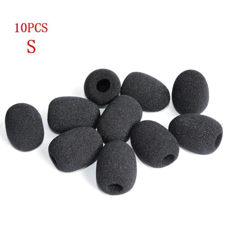 Microphone Sponge Foam Windscreen Cover Headset Foam Cover Cap Mic Cover 10pcs gallery