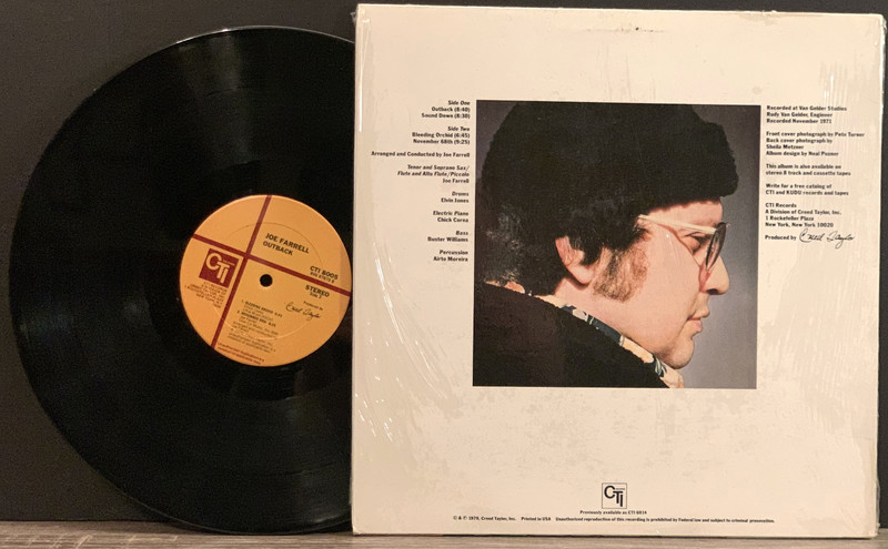 JOE FARRELL OUTBACK LP CTI RECORDS JAZZ RE RVG ELVIN JONES/COREA AIRTO CLEAN! gallery