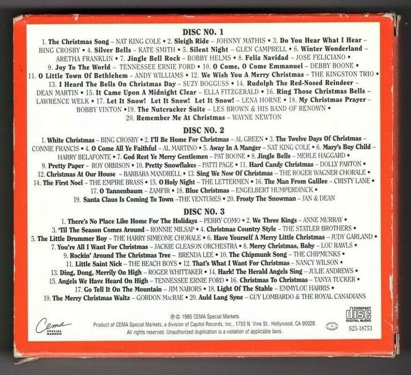Glory of Christmas 3 Disc Box Set 1995 CEMA Special Markets S23-18753 60 Songs gallery