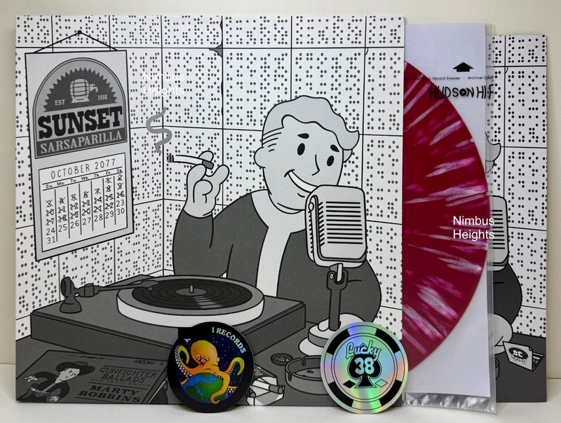 Fallout New Vegas Mojave Melodies Vinyl Record VGM Video Game Music Red Splatter