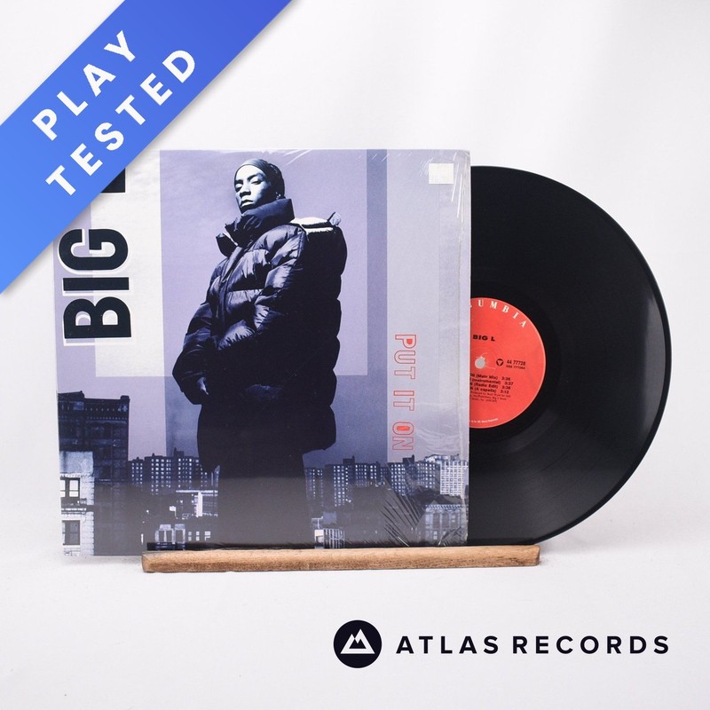 Big L Put It On Us 12″ Single Vinyl Record 1995 44 77728 Columbia – EX/EX