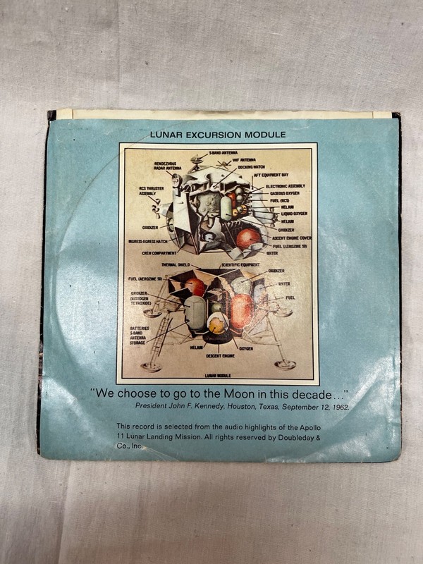 Lunar Landing Man On the Moon -Apollo 11 - 1969 7” 33rpm Doubleday Record gallery