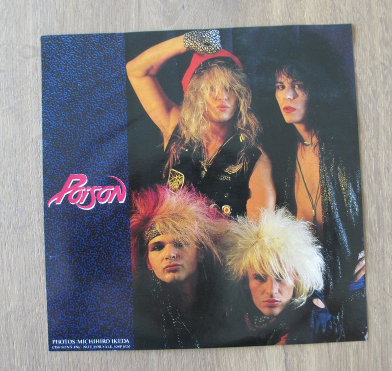 POISON - TALK DIRTY TO ME / CRY TOUGH 1987 JAPAN 7" RECORD 10SP-1020 w/PIN-UPS! gallery