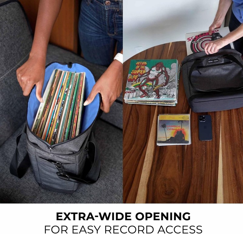 Durable Vinyl Record Bag with Padded Interior - Perfect for Collectors on the Go gallery