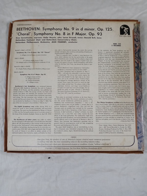 Limited Edition Vintage Retro Rare Vinyl LP 2 Beethoven Symphony Recorder Album gallery