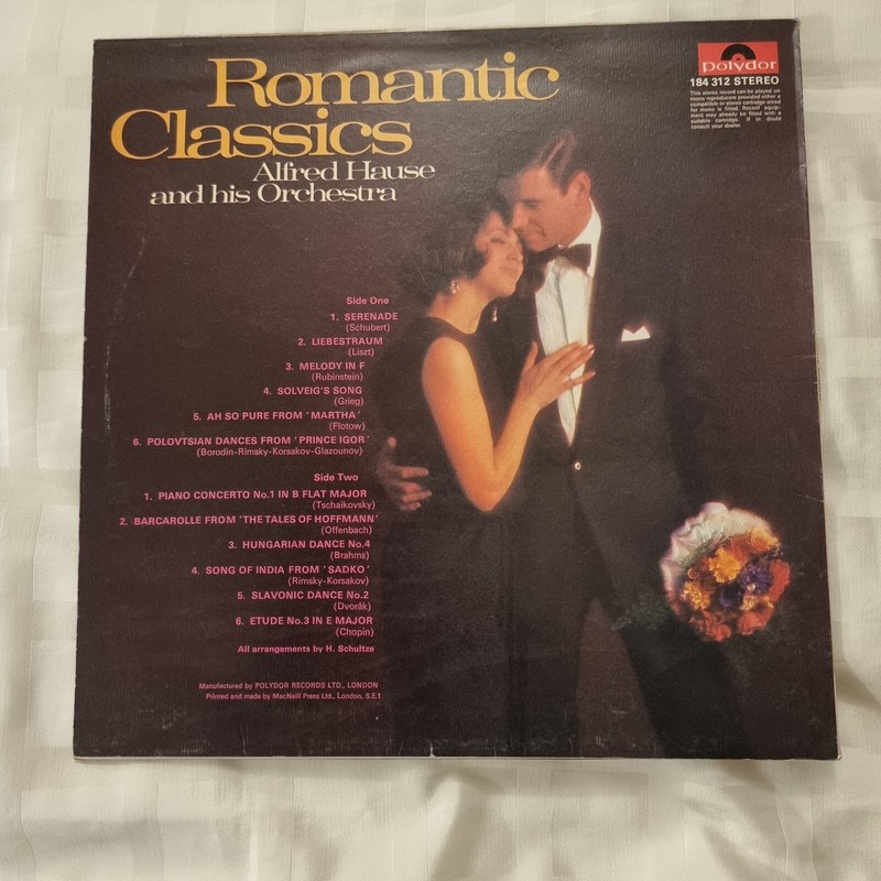 Romantic Classics – Alfred Hause And His Orchestra – 12” Vinyl 184 312