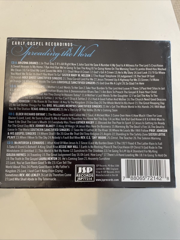 Spreading the Word: Early Gospel Recordings 4 CD Disk Set JSP 77214 Brand New gallery