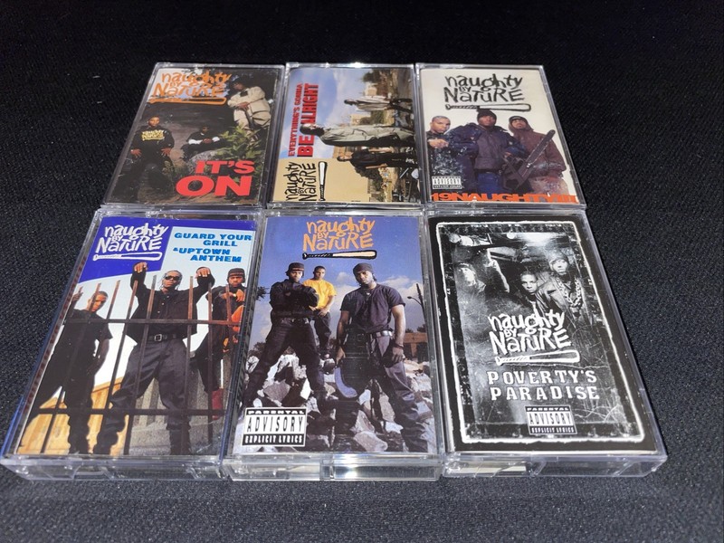 Naughty by Nature 6 tape lot rap hip-hop Poverty’s Paradise Guard Grill OPP 19