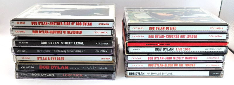 Bob Dylan Huge CD Lot Another Side Hwy 61 Live 66 Blood On Tracks Desire Dead
