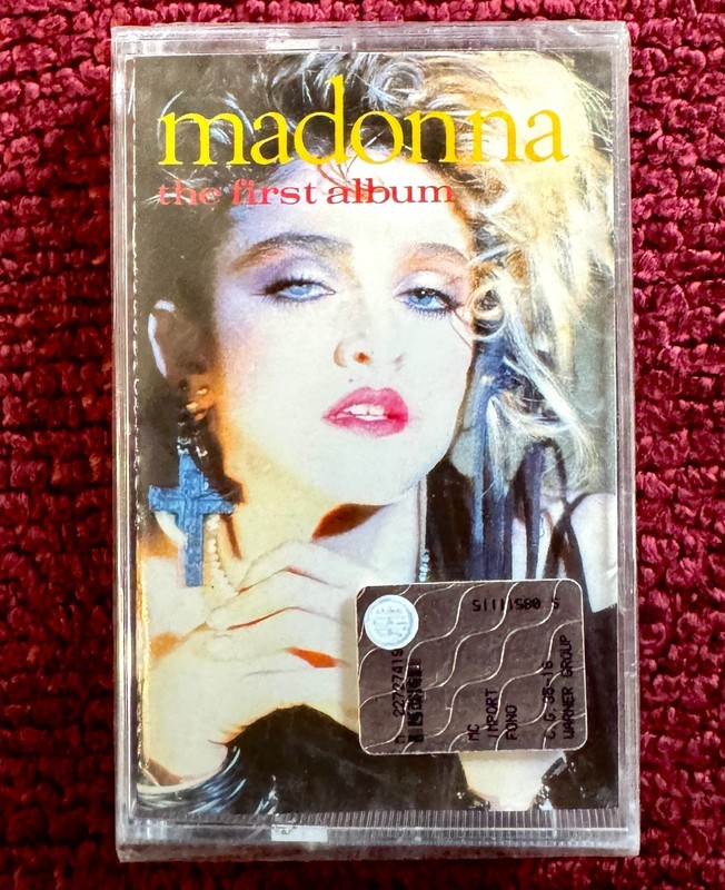 MADONNA THE FIRST ALBUM TAPE SEALED ITALY CASSETTE HOLOGRAM WARNER IMPORT PROMO