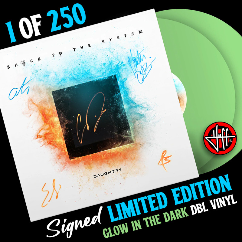 1 OF 250 SIGNED | DAUGHTRY – Shock To The System DLX GLOW DBL Vinyl LP * PRESALE