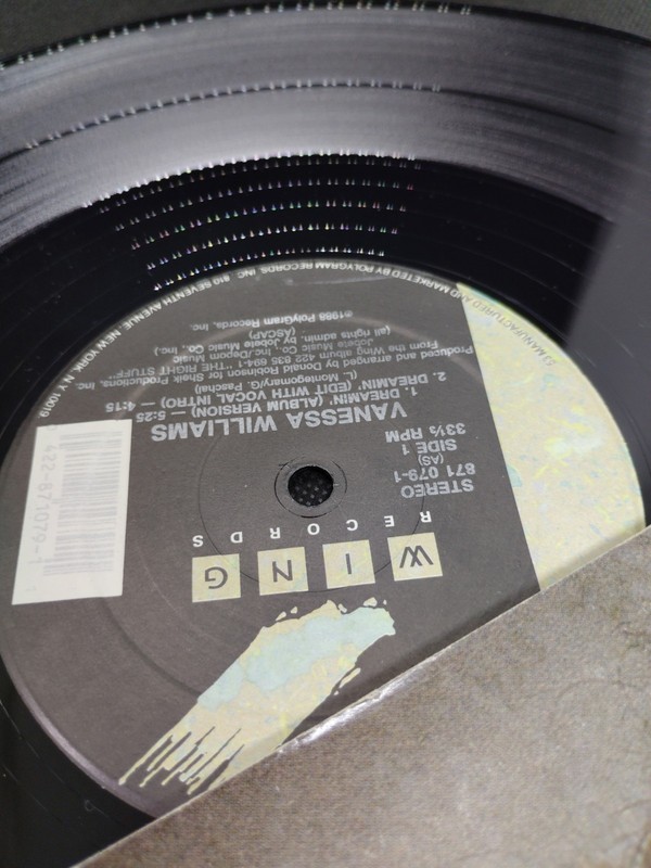Vanessa Williams "Dreamin' VG+ 12 Inch Vinyl gallery