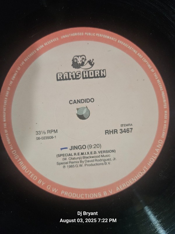 Candido - Jingo (Rams Horn Records) (12" Vinyl Single) gallery