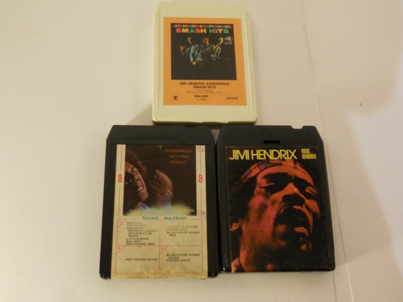 3 Jimi Hendrix 8 Track Tapes SMASH HITS & west , rare Tested.