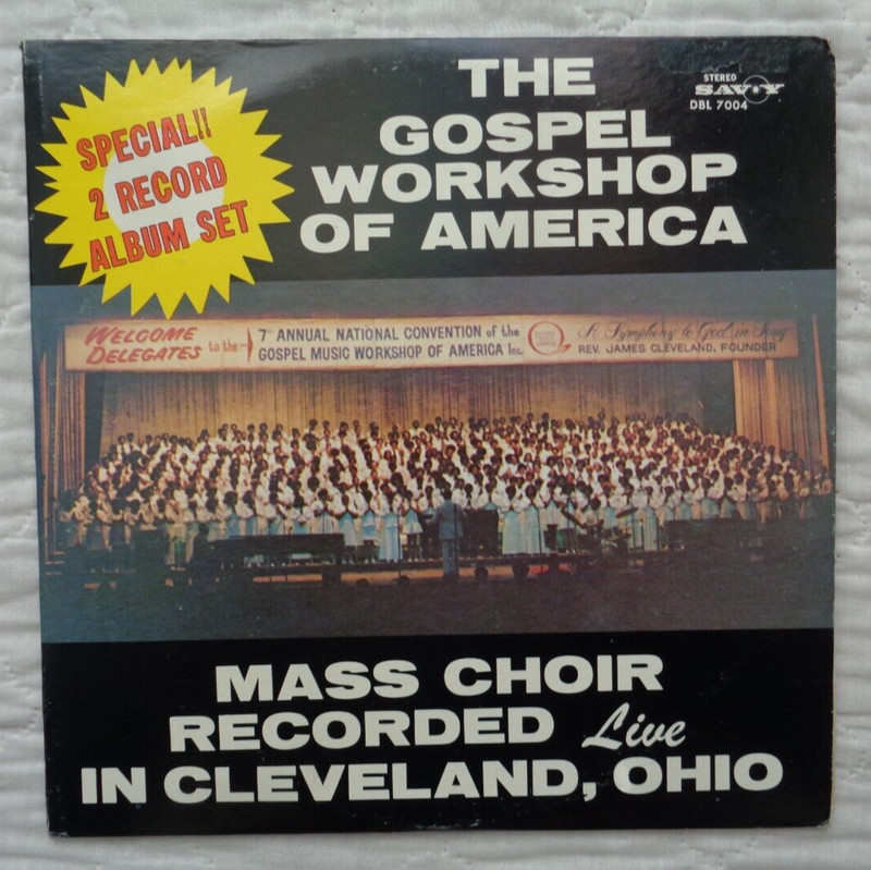Savoy Records The Gospel Workshop Of America Live In Cleveland 2 x lp, 1975, NM