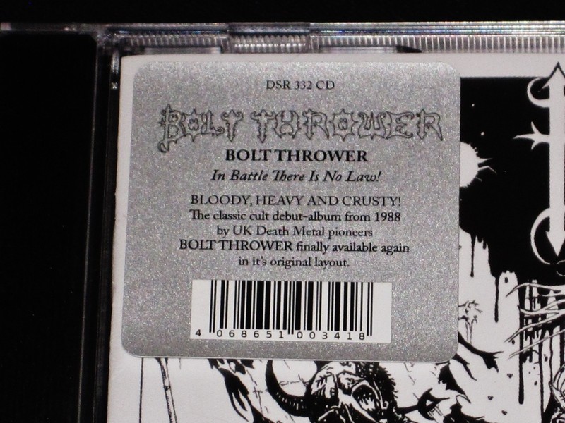 Bolt Thrower: In Battle There Is No Law! CD 2026 Reissue Darkness Shall Rise NEW gallery