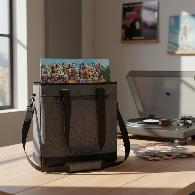 Durable Vinyl Record Bag with Padded Interior – Perfect for Collectors on the Go