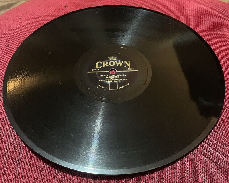 Medley of Sousa Marches-Wingate’s Temperance Band-78 rpm-9″ Crown record-207