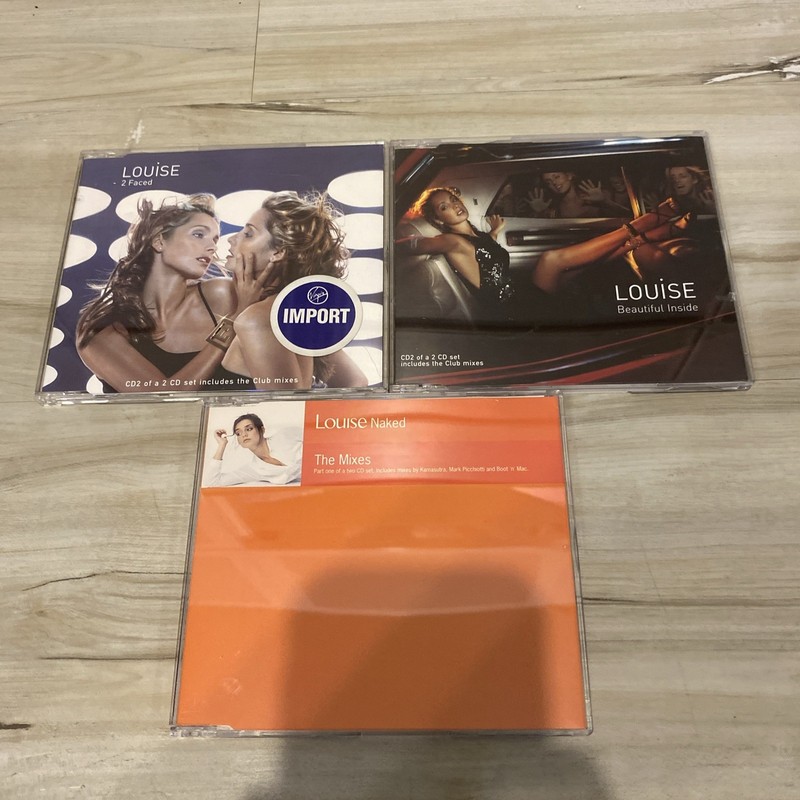 Louise 3 UK CD IMPORT LOT 2 Faced & Beautiful Inside & Naked The Mixes 💿
