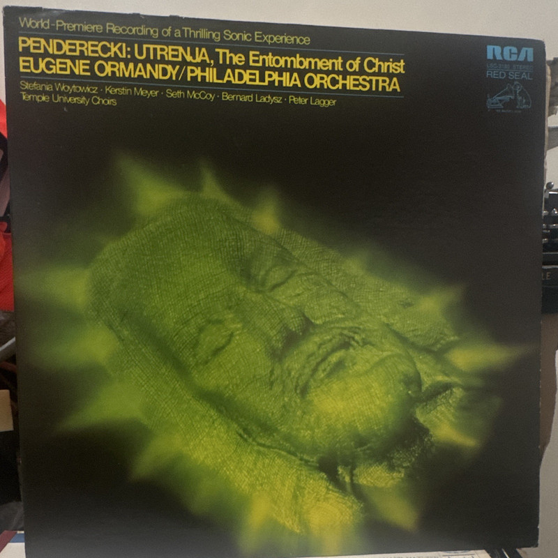 RCA Red Seal Penderecki Utrenja: Entombment Ormandy LP Stereo Vinyl