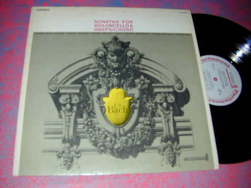 Parl Stereo LP BACH SONATAS For Violoncello HARPSICHORD