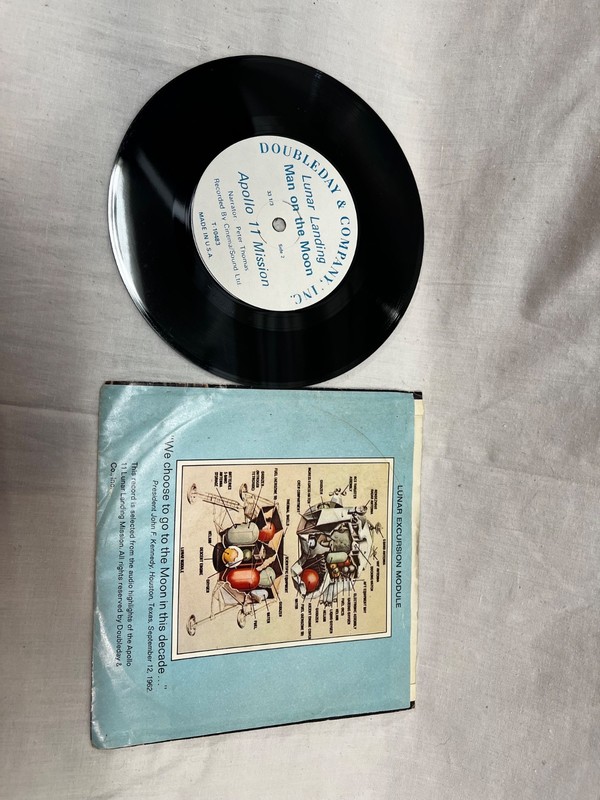 Lunar Landing Man On the Moon -Apollo 11 - 1969 7” 33rpm Doubleday Record gallery