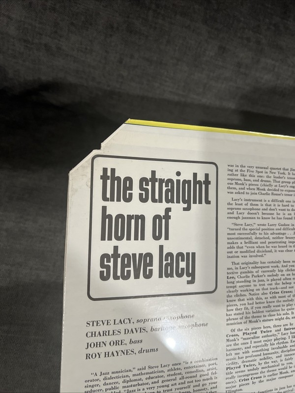NEW STILL SEALED The Straight Horn Of Steve Lacy Barnaby Candid 77 Vinyl Record gallery