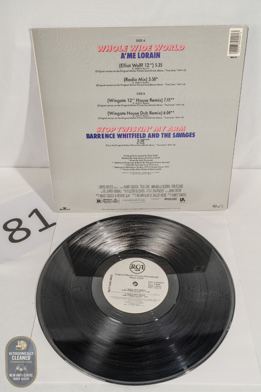 A'me Lorain Whole Wide World 12" Promo VG+ STERLING True Love OST 1989 WLP gallery