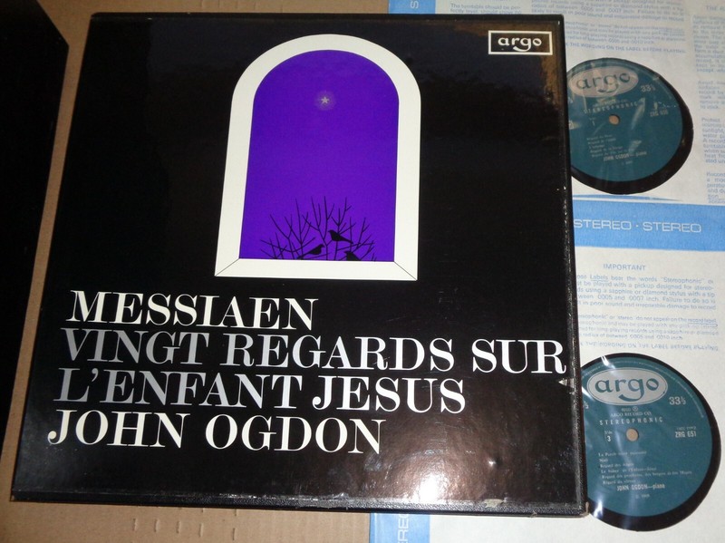 John Ogdon MESSIAEN Vingt Regards sur l’enfant Jesus – Argo ZRG 650-1 Oval logo