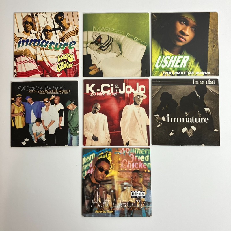 7 CD Singles Lot 90’s R&B Immature K-Ci & JoJo Puff Daddy Usher Mase