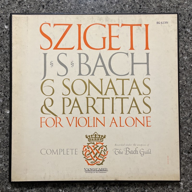 Szigeti Bach 6 Sonatas & Partitas for Solo Violin 3LP Vanguard BG 627/9 ED1 Nice