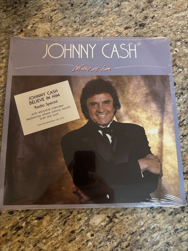 JOHNNY CASH BELIEVE IN HIM RADIO SPECIAL 1985 SEALED PROMO ONLY VINYL LP