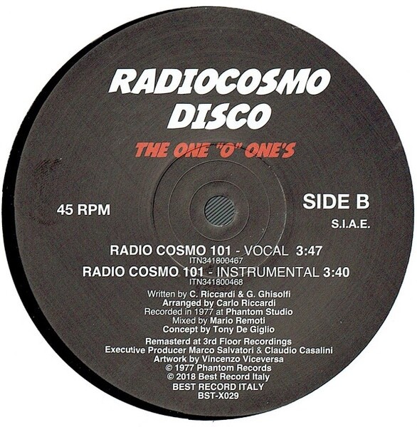 THE ONE "O" ONES - Radio Cosmo Disco (Vinyl 12-inch Single, 45 RPM) gallery