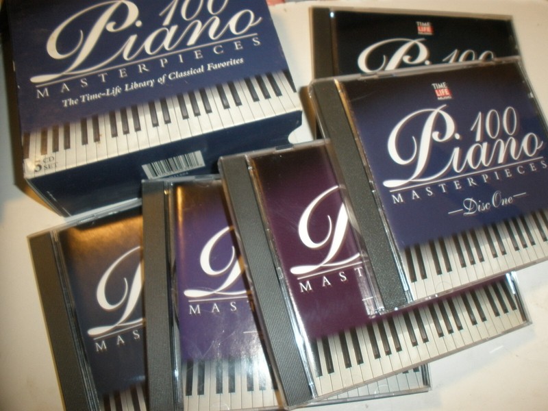 Time Life Music 100 Piano Masterpieces 5 CD Set Classical Favorites
