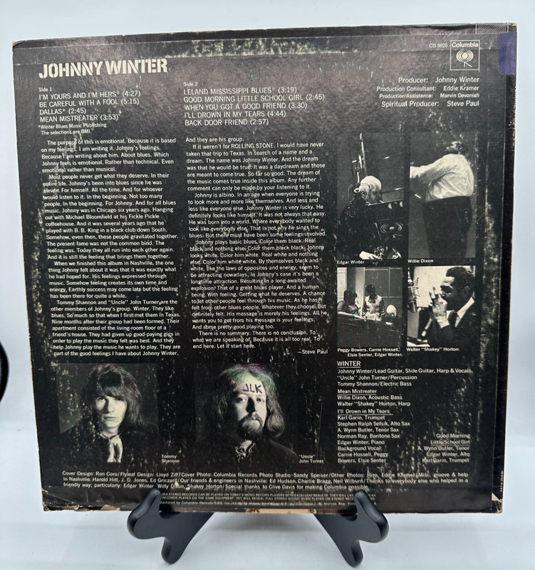 Johnny Winter - Self Titled, 1969 S/T LP, Columbia – CS 9826 2-Eye gallery