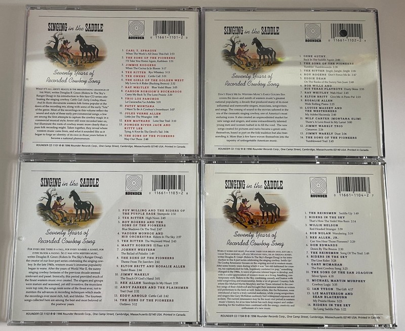 Rounder Records Singing in the Saddle CD set (4) - Rare and Out of Print gallery