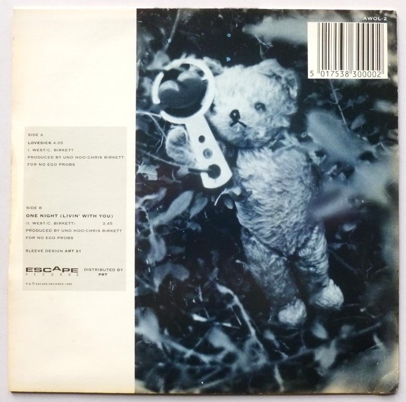 Bushbabies Lovesick 7" Escape AWOL2 EX/VG+ 1988 picture sleeve gallery