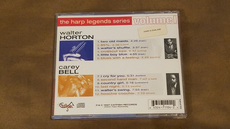 WALTER HORTON/CAREY BELL -The Harp Legends Series Vol. 1 1997 Catfish CD (U. K.) gallery