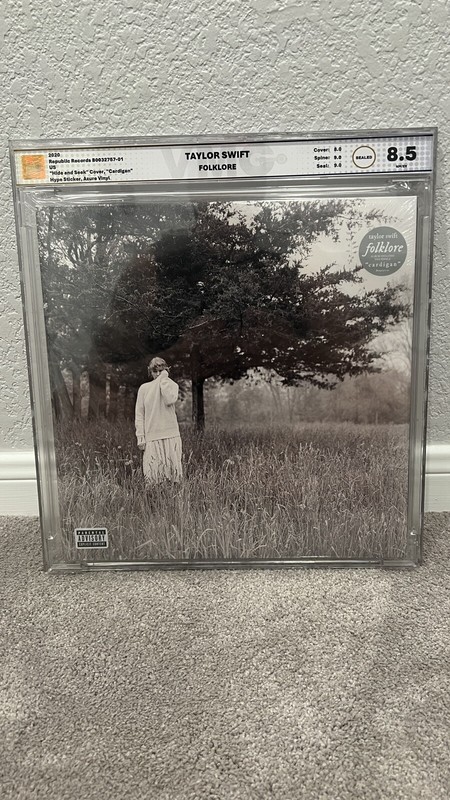 Taylor Swift Folklore Hide and Seek Azure Vinyl Sealed VMG 8.5 NM/EX